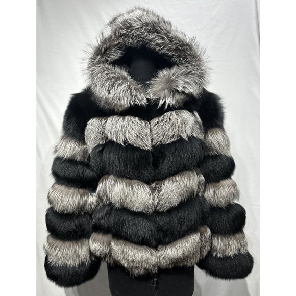 Silver & Black Fox Jacket / Vest (117152)